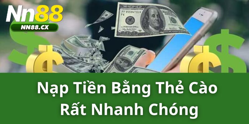 Nạp tiền bằng thẻ cào rất nhanh chóng.